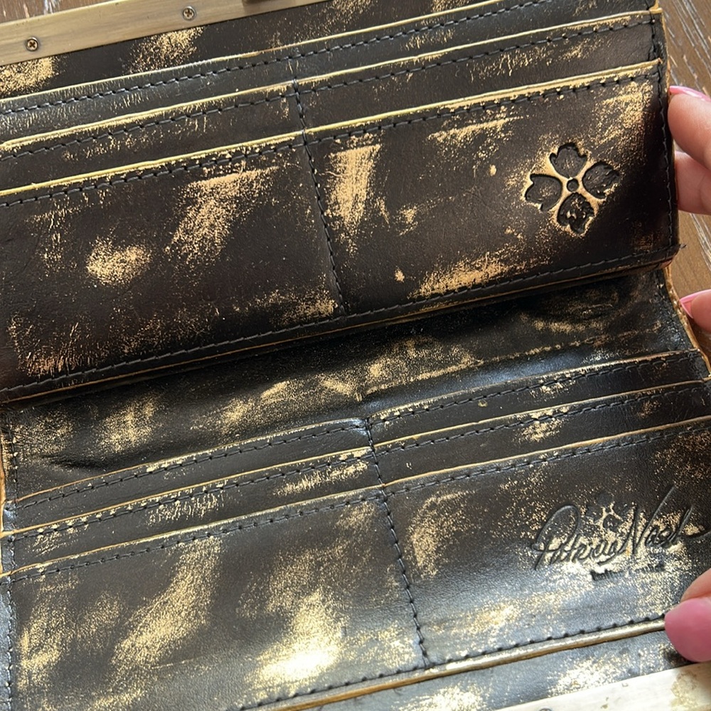 Patricia Nash Tooled Cauchy Wallet or clutch boho embossed metallic boho - Picture 5 of 10